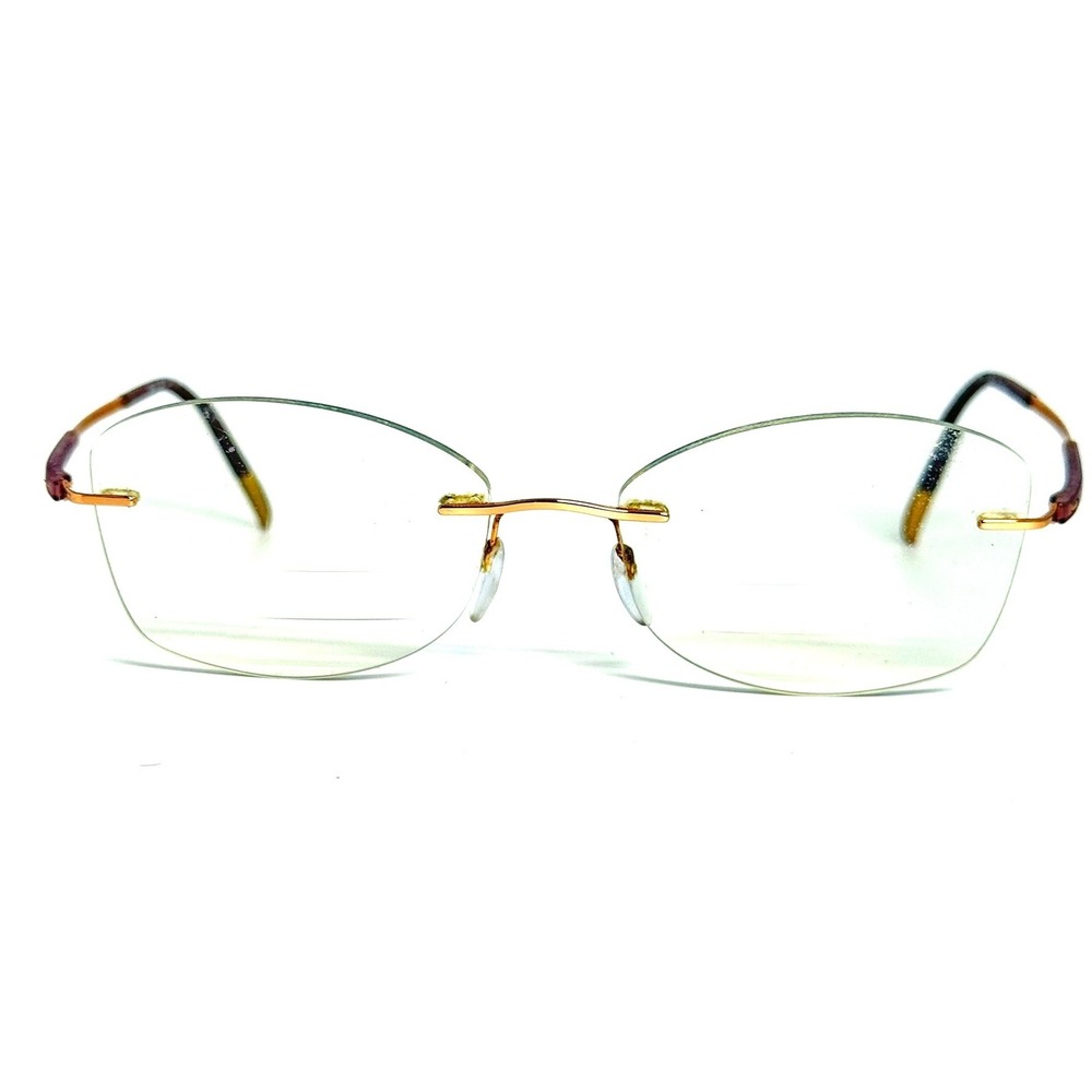 Silhouette Rimless Eyeglasses Gold Brown 5540 70 3530 17 135 Austria Eyewear
